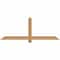 Ekena Millwork Eugene Smooth Timber Gable Bracket, Western Red Cedar, 60"W x 22"H x 1 1/2"D x 3 1/2"F, 9/12 Pitch GBW060X22X0204EUG00SWR - alternate 1